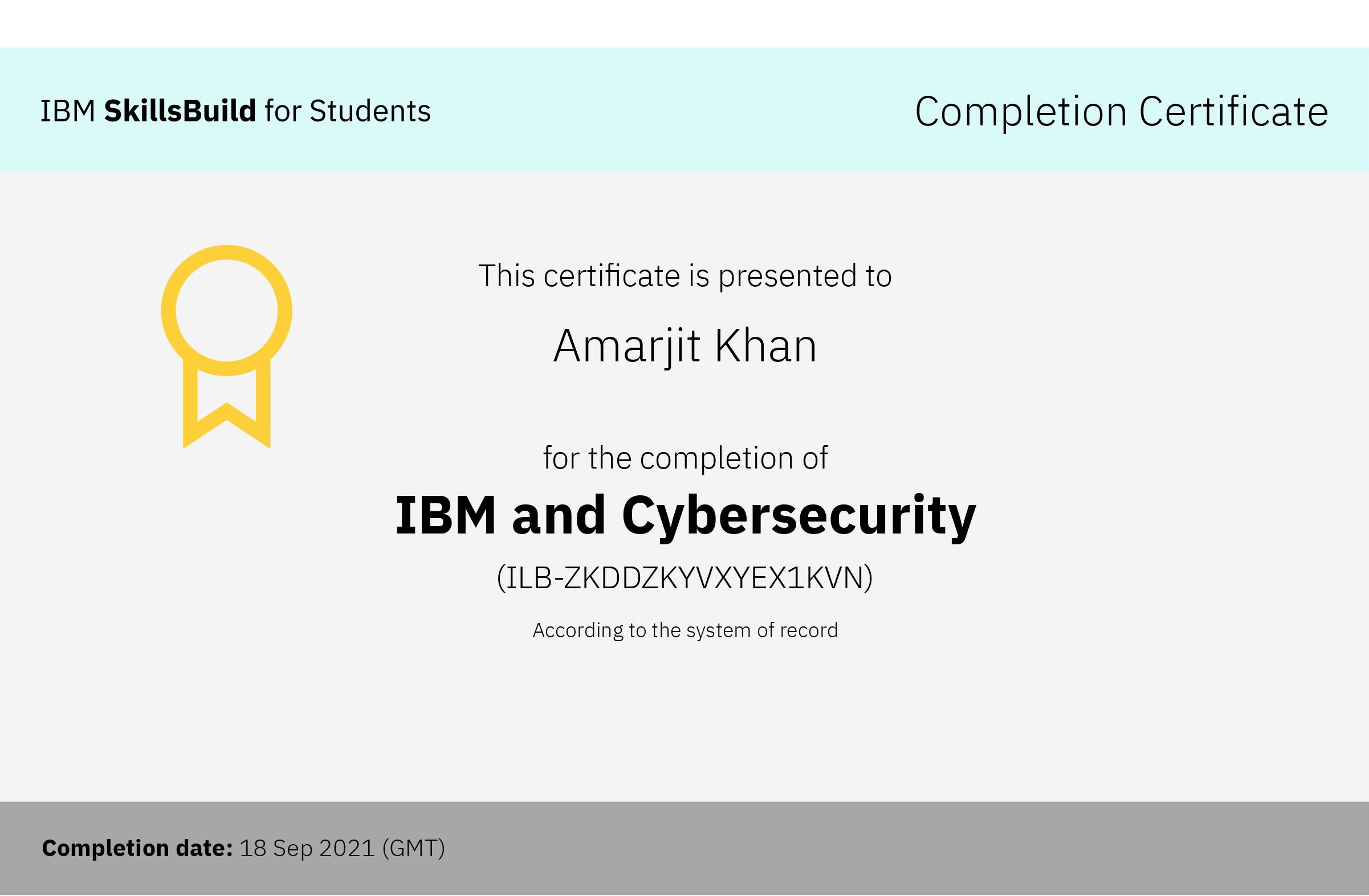 IBM Skillsbuild - Cyber-Security