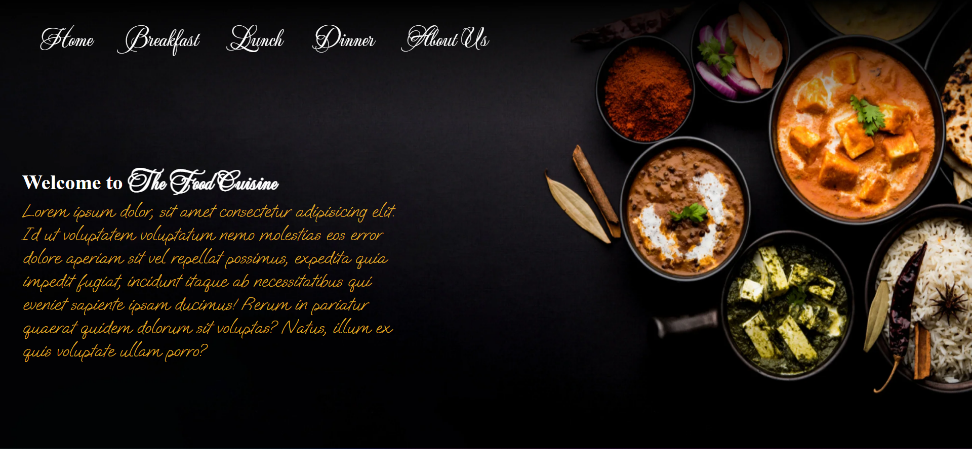 The Food Cuisine - Online Food Ordering Website